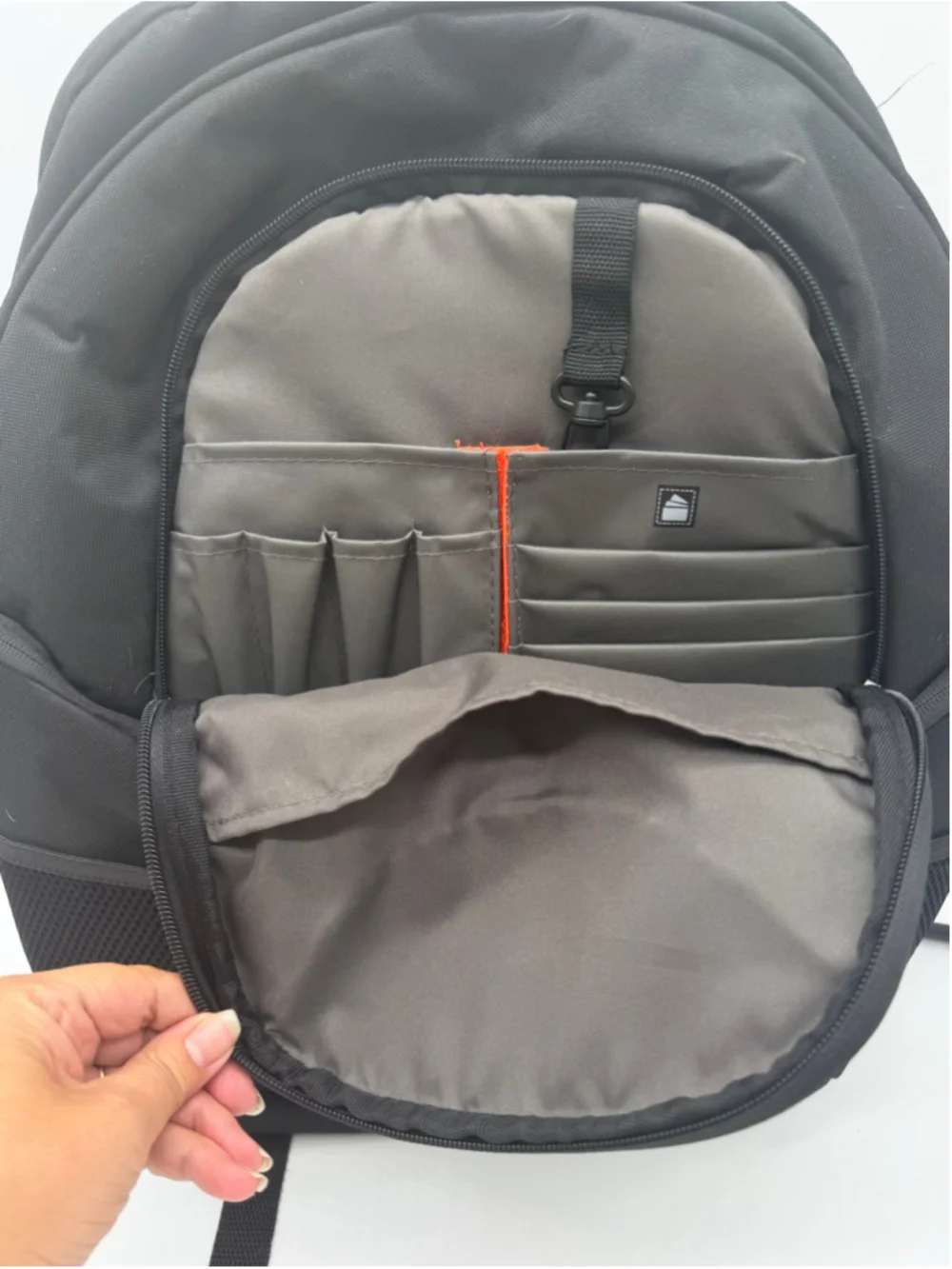 Apple Logo Black Backpack Large